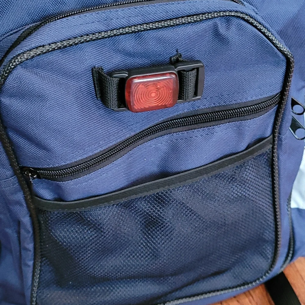Highroad Unisex 3 Compartment Heavy Duty Hiking Backpack with Blinking Light
